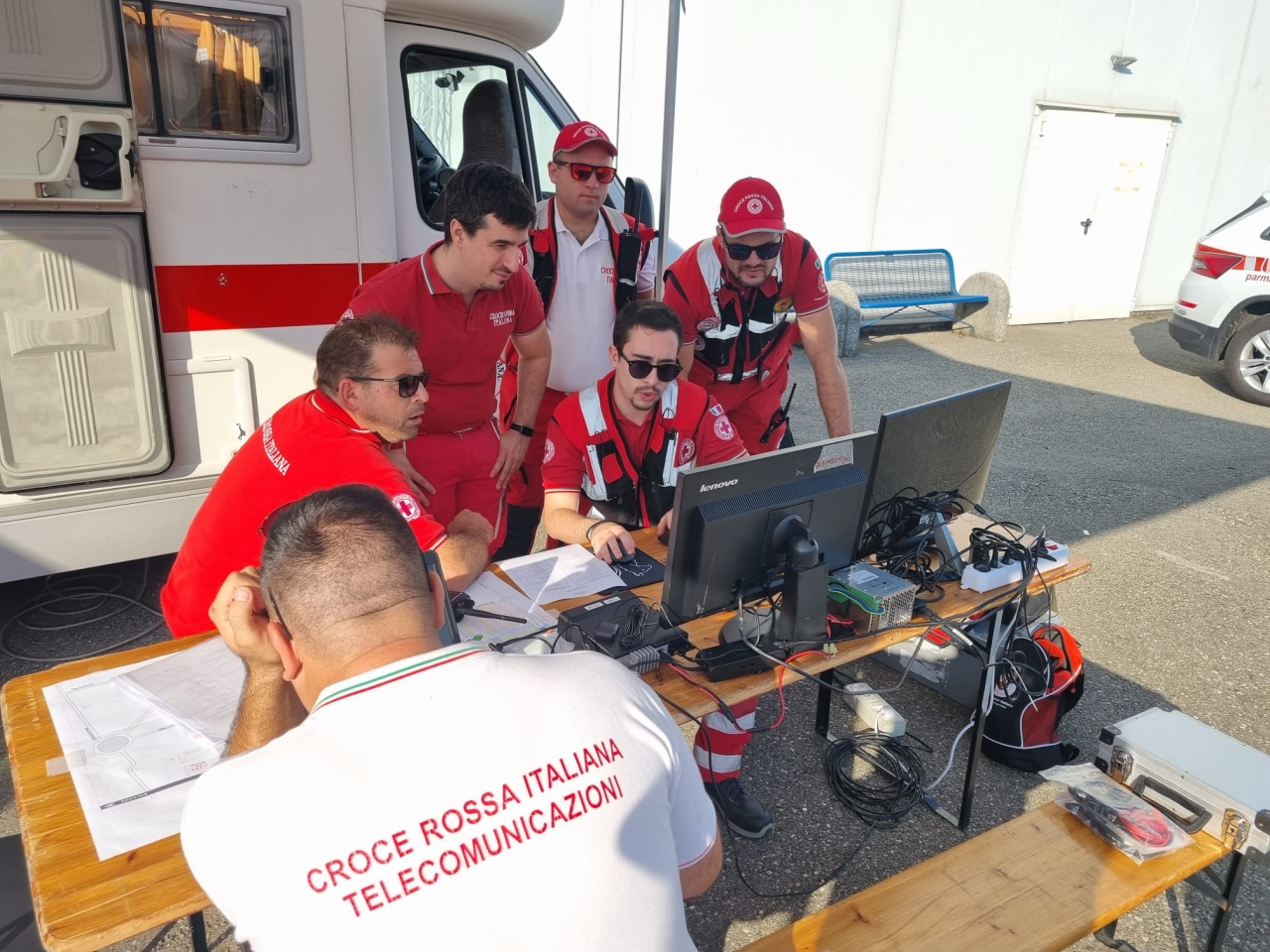 Un’esercitazione per le emergenze al Salone del Camper