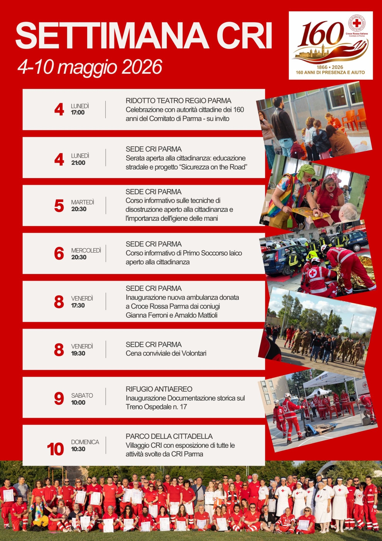 Settimana CRI 2026: una settimana di celebrazioni con la citt&agrave;